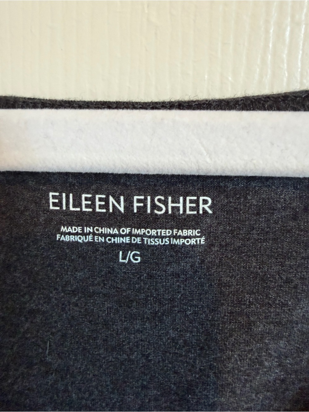 Eileen Fisher Gray Stretch Jersey Tunic Tank. Very GUC. Size L - Picture 3 of 4